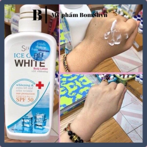 Dưỡng thể trắng da và chống nắng seren ice cool white body thái lan 700 ml