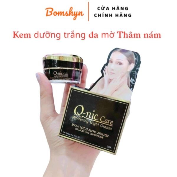Kem dưỡng trắng da ban đêm giảm được nám , tàn nhang Qnic care