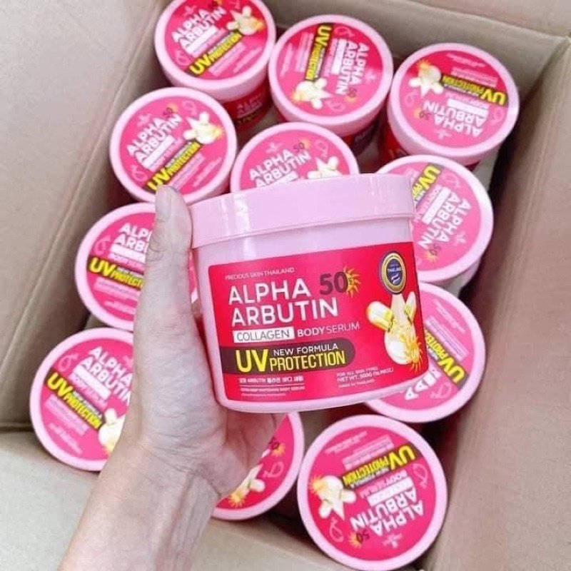 Kem Dưỡng Trắng Da Chống Nắng Alpha Arbutin Collagen Body Serum review thật chống nắng da mặt