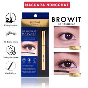 Mascara NongChat Browit Thái Lan làm dày, dài cong mi, chuyên dụng cho makeup