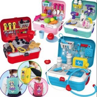 Vali chứa dụng cụ theo chủ đề: Bác sĩ, Nấu ăn, Trang điểm, Chăm sóc pet, Kĩ sư (Khách hàng chat chọn mẫu)