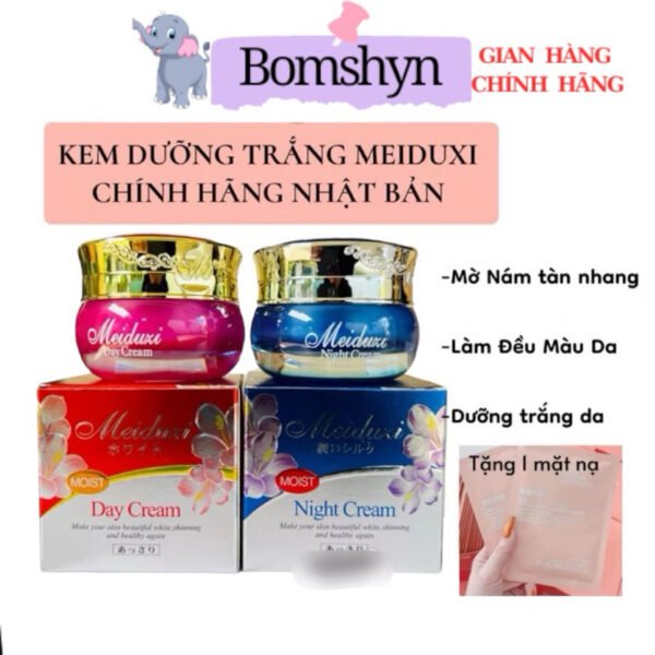 Kem Dưỡng Trắng Da Mờ Nám Tàn Nhang Meiduzi Ban ngày và Ban Đêm
