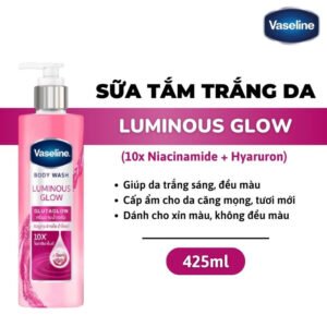 [Hàng Thái] Sữa Tắm Trắng Sáng Da Vaseline Body Wash GlutaGlow 10X Cho Da Ẩm Mượt, Căng Bóng 425ml