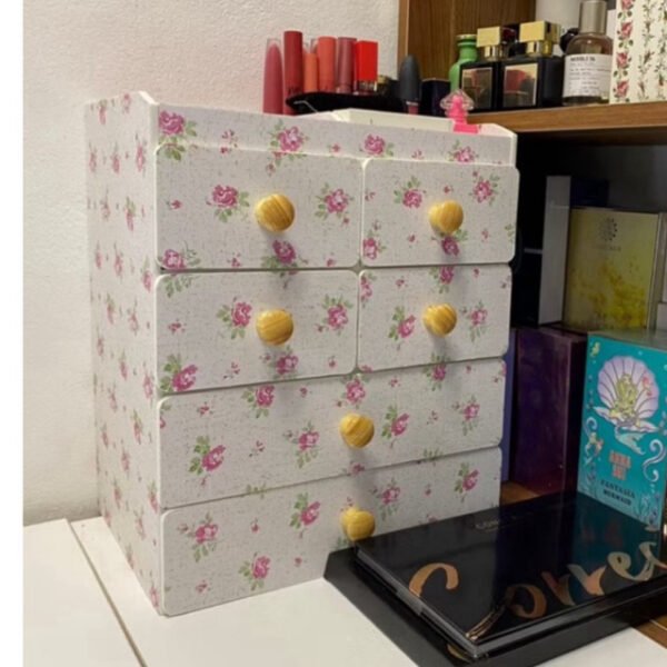 Tủ đựng mỹ phẩm 5 tầng màu hoa nhí