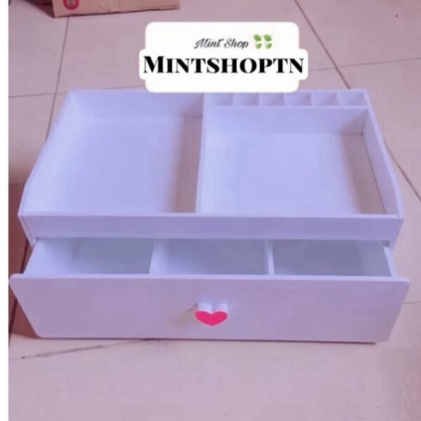 Kệ mỹ phẩm đại trắng tim hồng 6 ô son