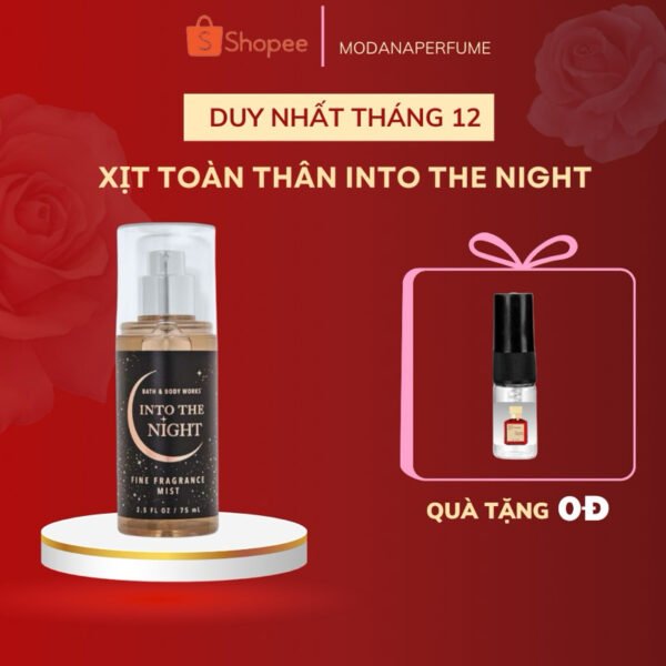Xịt thơm toàn thân Bodymist chuẩn Mỹ The Night cho nữ xịt thơm lâu sang trọng