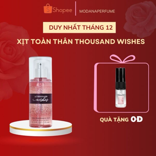 Xịt thơm toàn thân bodymist A uwish thơm lâu ngọt ngào cho nữ
