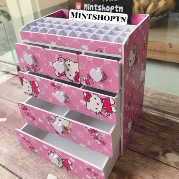 tủ đựng mỹ phẩm 5 tầng đặc biệt hello kitty