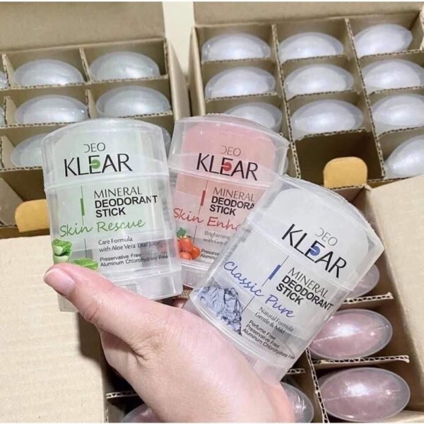 LĂN NÁCH ĐÁ KHOÁNG KLEAR THÁI LAN NGĂN MÙI KHÔNG Ố VÀNG MỸ PHẨM CHÍNH HÃNG BOMSHYN