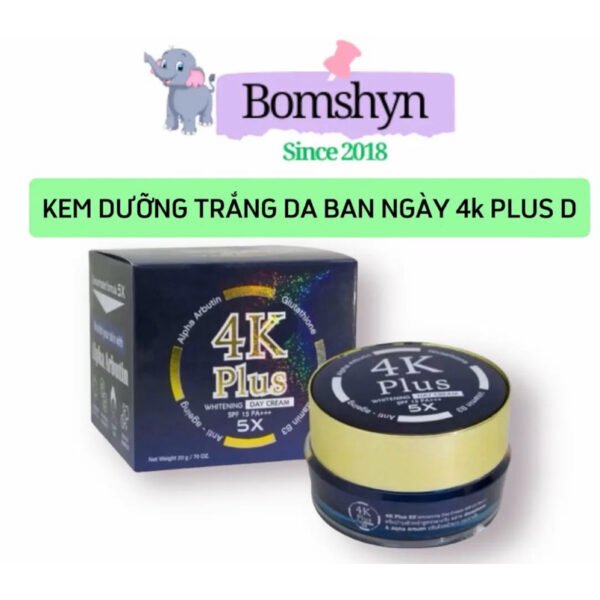 Kem dưỡng trắng da ban ngày 4k Plus whitening Day Cream SPF 15+++  Thái Lan hũ lớn 20gam
