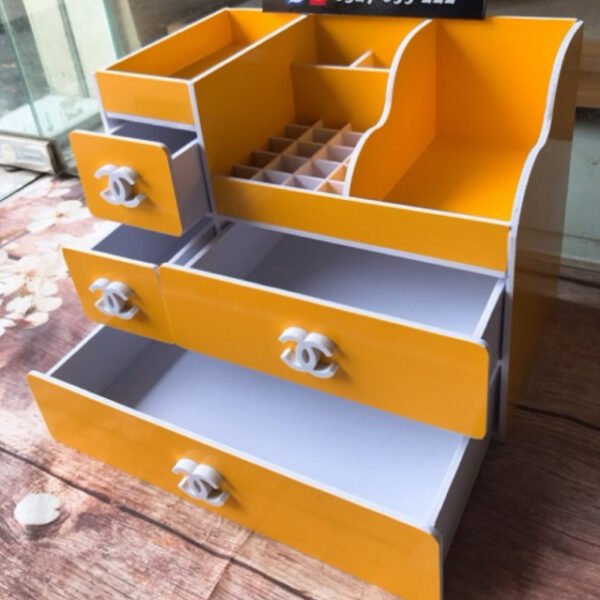 kệ đựng mỹ phẩm MAX PLUS màu vàng siêu sang