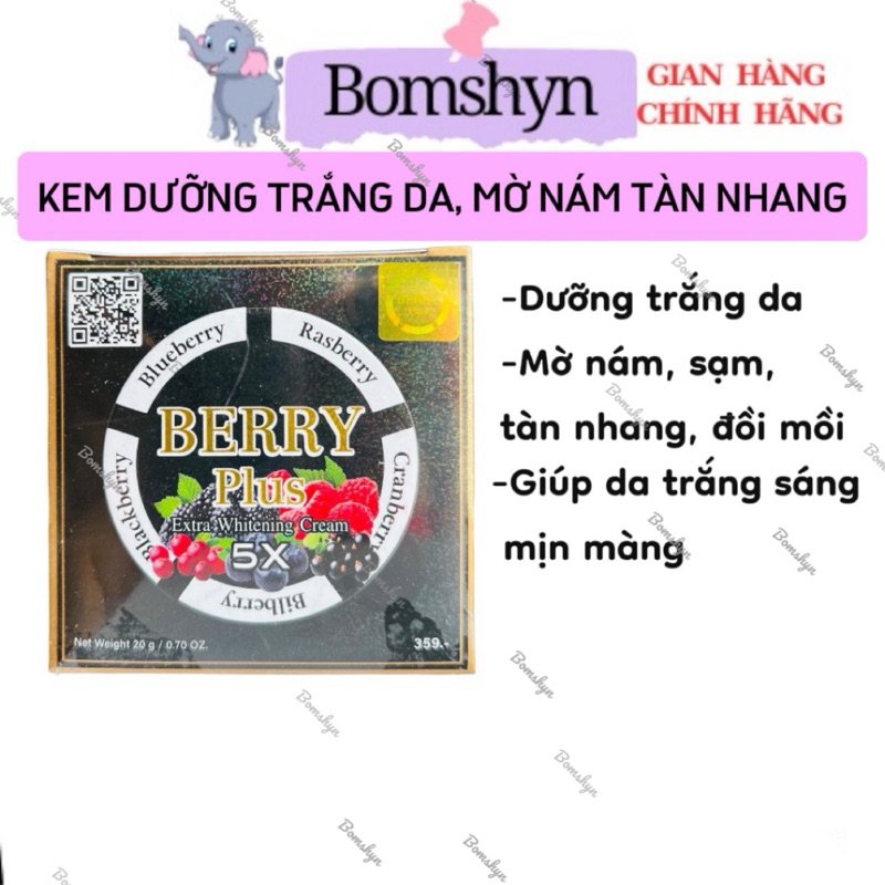 Kem Dưỡng Trắng Da Ban Đêm 4K Berry Plus 5x Thái Lan review thật chống nắng da mặt