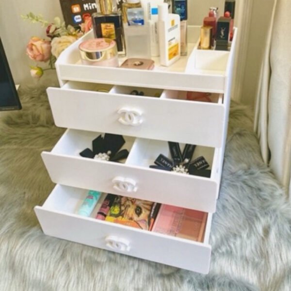 Kệ đựng mỹ phẩm 4 tầng trắng 30cm , tủ đựng mỹ phẩm , đựng đồ trang điểm và đựng đồ makeup tiện dụng