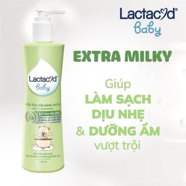 Sữa tắm lactacyd milky ngừa rôm sẩy 500ml và 250ml