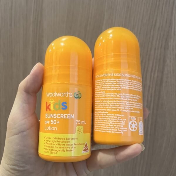 KEM CHỐNG NẮNG TRẺ EM DẠNG LĂN -WOOLWORTHS KIDS SUNCREEN SPF 50+ 75ml