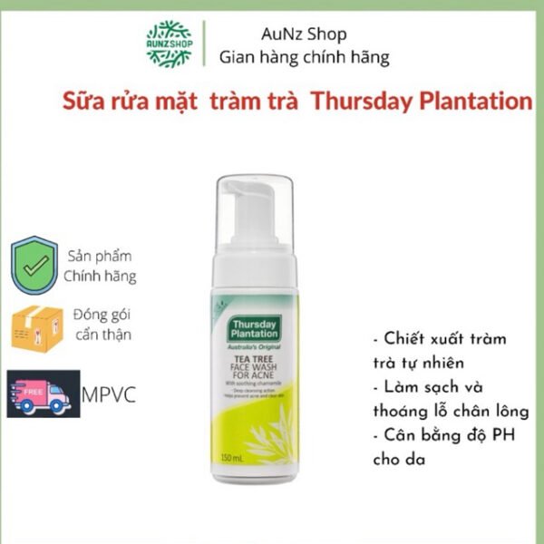 Sữa rửa mặt tinh chất tràm trà Thursday Plantation 150ml