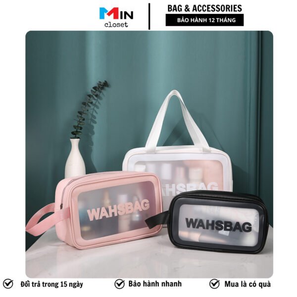 Túi du lịch trong suốt chống thấm nước, Túi đựng mỹ phẩm đa năng tiện dụng WASHBAG TD19