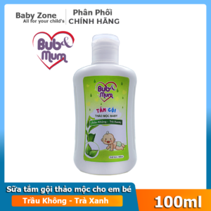 [HCM]Sữa tắm gội toàn thân thảo mộc cho em bé chiết xuất trầu không và trà xanh Bub&Mum 100ml