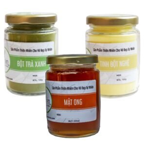 [HCM]Combo Bột Trà Xanh 100g + Tinh Bột Nghệ 100g + Mật Ong 220ml Nguyên Chất BẢO NAM – Đắp mặt dưỡng da xóa mờ thâm nám tàn nhang hiệu quả phục hồi tổn thương do mụn gây ra – [ Đã được kiểm nghiệm y tế ]