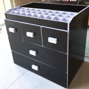 Tủ đựng mỹ phẩm 4 tầng đen đặc biệt 30 ô son