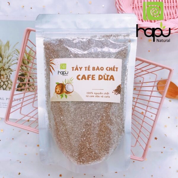 [HCM]Bột Cafe Dừa Nguyên Chất HaPu Organic Tẩy Tế Bào Từ Thiên Nhiên Sáng Da Mềm Mịn Da Ngừa Mụn