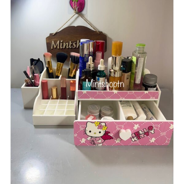 bộ 3 món kệ đựng mỹ phẩm tiện dụng xinh xắn hello kitty