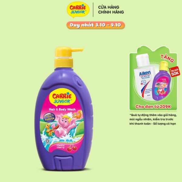 Sữa Tắm Gội cho bé Carrie Junior hương Cherry 700g