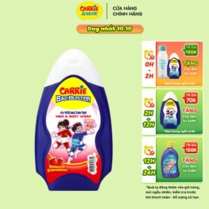 Sữa Tắm Gội Sạch Khuẩn Carrie Junior BacBuster Hương Strawberry 280G