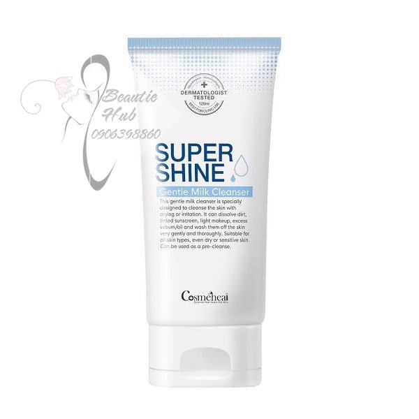 [HCM]Sữa rửa mặt không bọt dạng kem Cosmeheal Super Shine Gentle Milk Cleanser 120ml Hàn Quốc