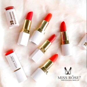 Son Thỏi Miss Rose 3D siêu lì và mềm môi – vỏ trắng – sang chảnh