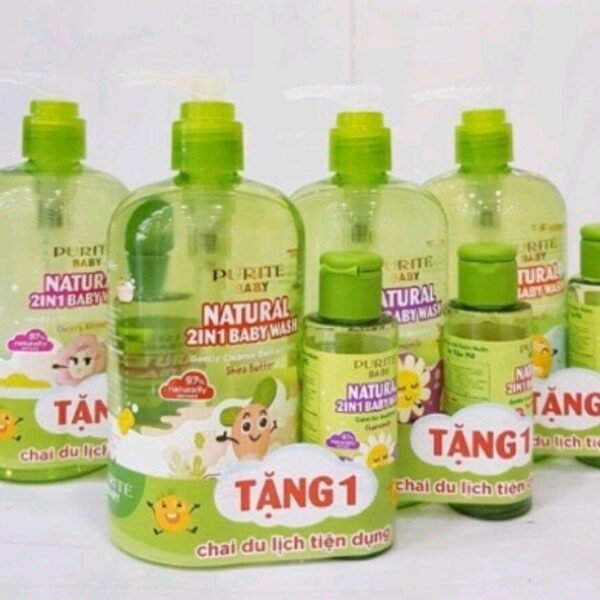 [HCM](date 18/03/2023) tặng kèm chai 585ml Sữa tắm gội thiên nhiên cho bé Purité Baby hương cam