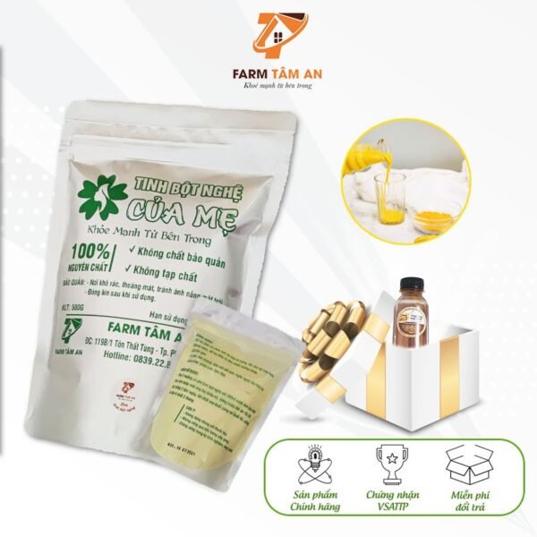 Tinh Bột Nghệ Vàng Nguyên Chất Của Mẹ 250gr - 500gr hỗ trợ dạ dày hệ tiêu hóa dưỡng da mờ sẹo tàn nhang đã được kiểm nghiệm chất lượng