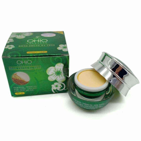 [HCM]Kem Mụn Trắng da Xóa thâm Liền sẹo Cân bằng độ ẩm OHIO Collegen - Đông Trùng Hạ Thảo (20g)