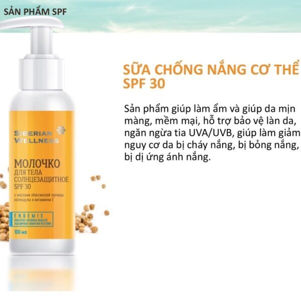 Sữa Dưỡng Thể Chống Nắng Siberian Wellness Sun Care Body Lotion Spf 30 siberian.