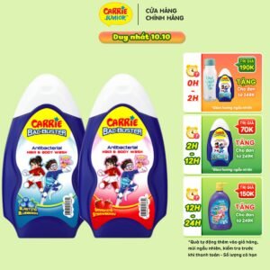 Combo 2 sữa tắm Bacbuster hương Strawberry + Blueberry (280g x 2)